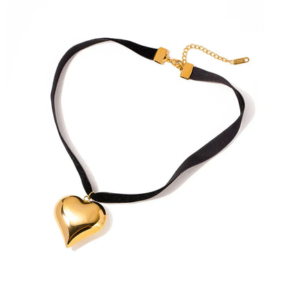 Thick Love Heart Chain Necklace - Halri