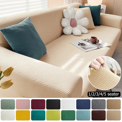Stretchy Fit Sofa Slipcover | Elastic Fabric | L-Shaped & 1-4 Seater - Halri