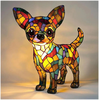 Fun Dog Statue Desk Lamp Cute Home Decor Light