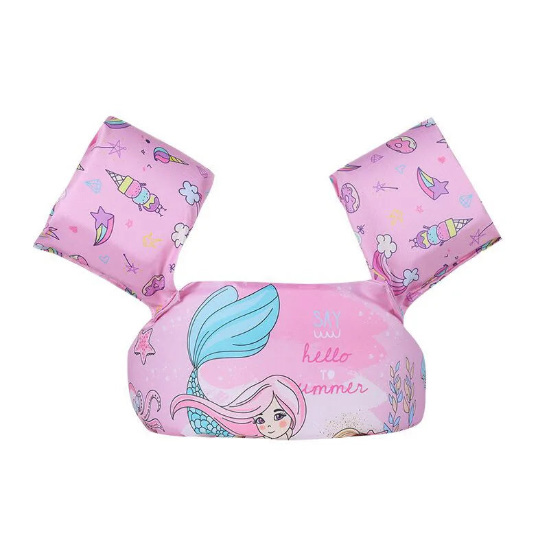 Kids Floatie Swim Vest with Arm Floats Adjustable Strap