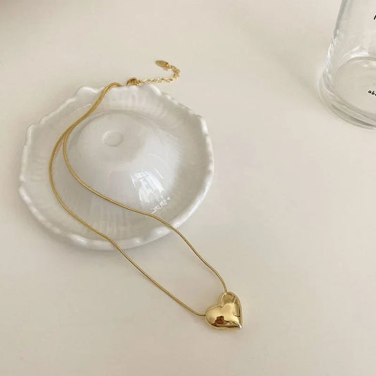 Romantic Heart Link Chain Necklace - Halri