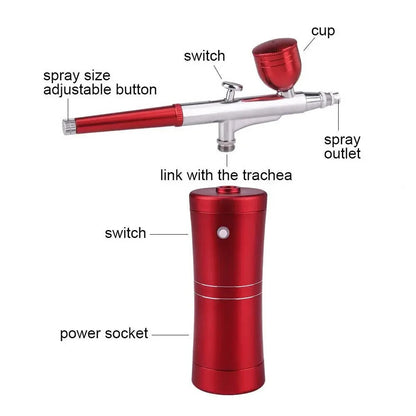 Compact Portable Air Spray Paint Gun Kit