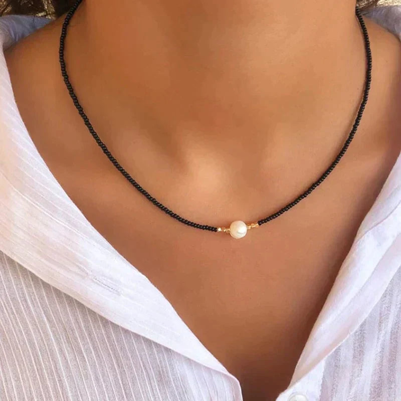 Classic White Pearl Drop Necklace Beautiful Jewelry - Halri