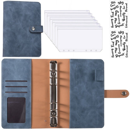 Practical Leather Wallet Planner Notebook Organizer - Halri