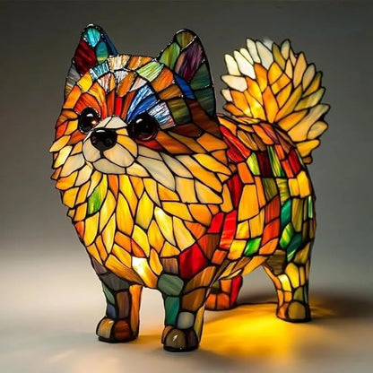 Fun Dog Statue Desk Lamp Cute Home Decor Light