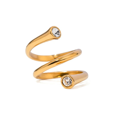 Unique Triple Layer Diamond Accent Ring Set - Halri