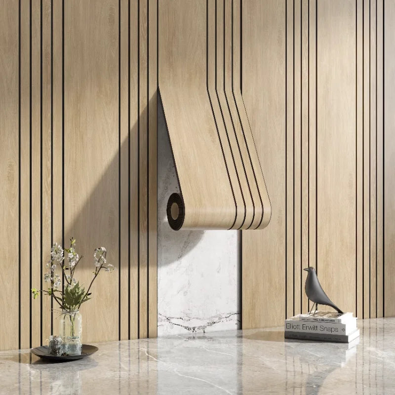 Reclaimed Wood Textured Wall Stickers Decorative Panels