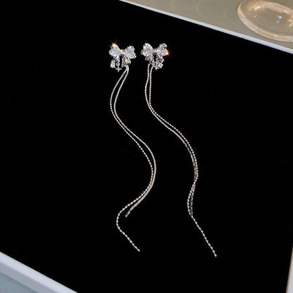 Beautiful Butterfly Drop Zircon Earrings