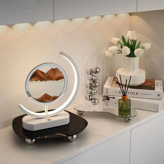 Colorful Dynamic LED Sand Art Desk Lamp - Halri