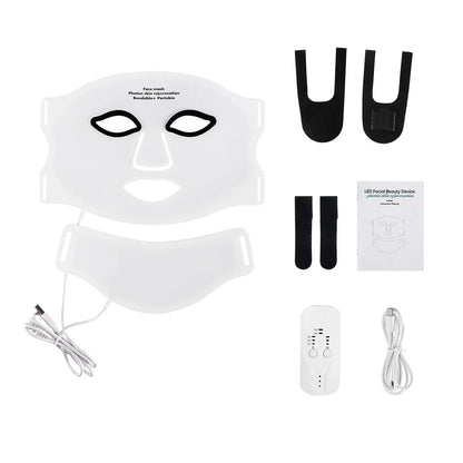 Colorful LED Facial Mask - Intense Light Therapy Coverage