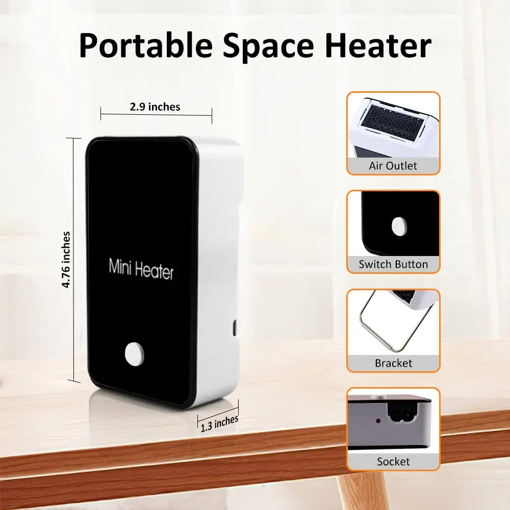 Compact Personal Space Heater | 50W Warm Hand Warmer