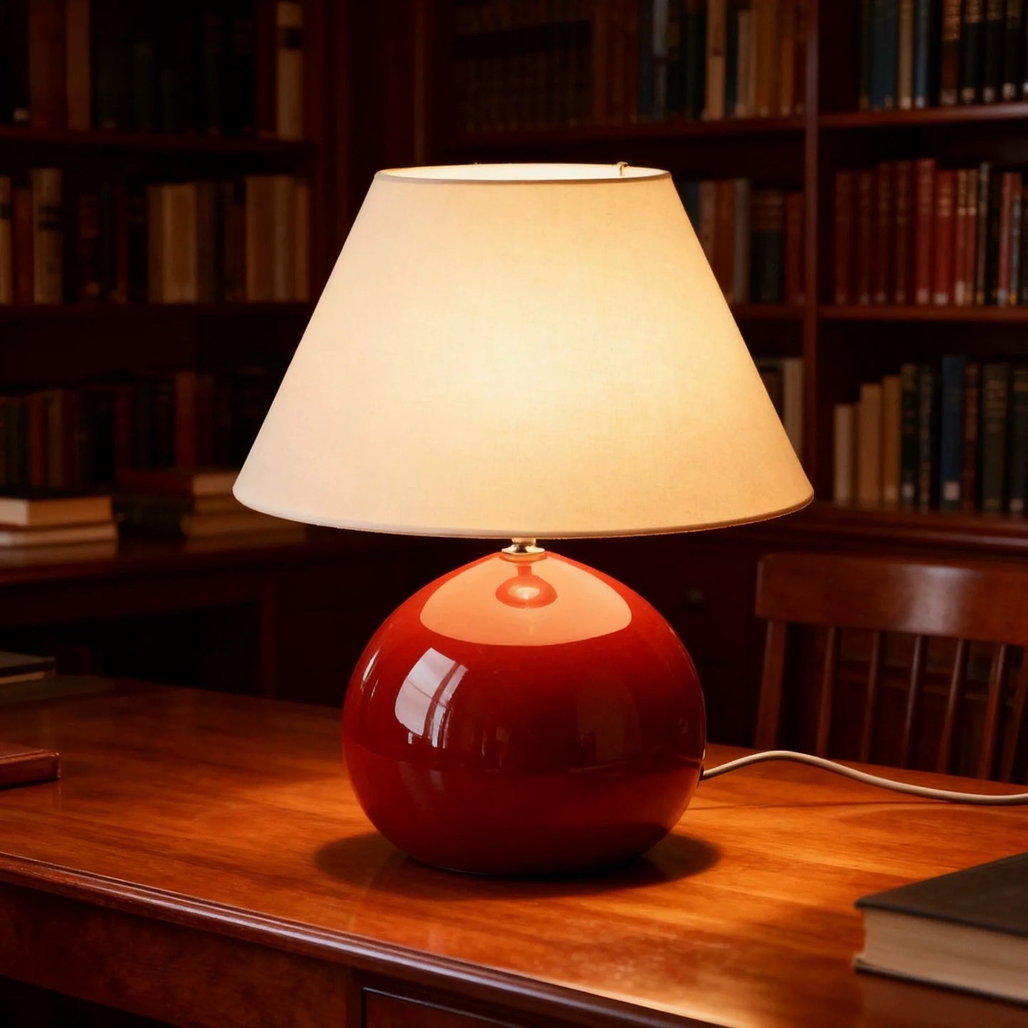 Classic Brown Wooden Table Lamp