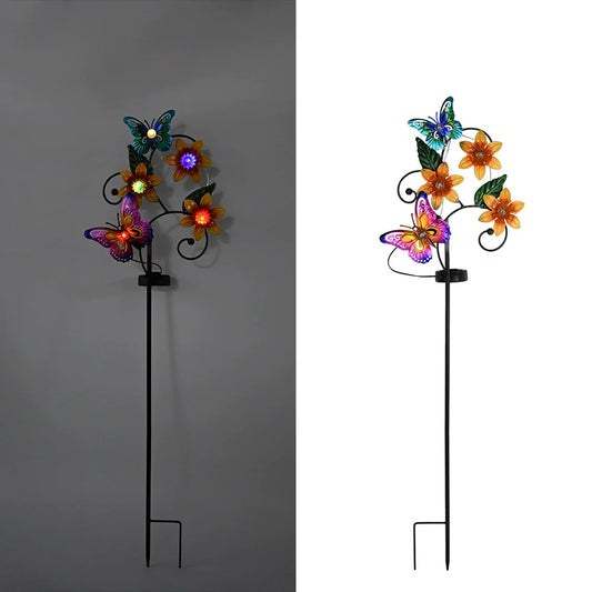 Colorful Solar Powered Garden Lawn Lamp, Outdoor LED Decor - Halri