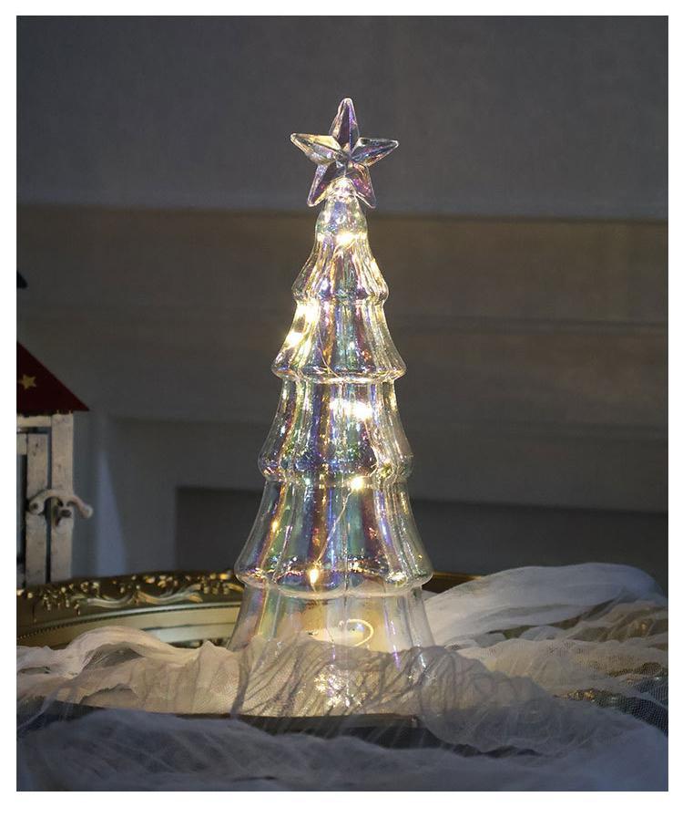 Small Sparkly Glass Xmas Tree Decorations - Halri