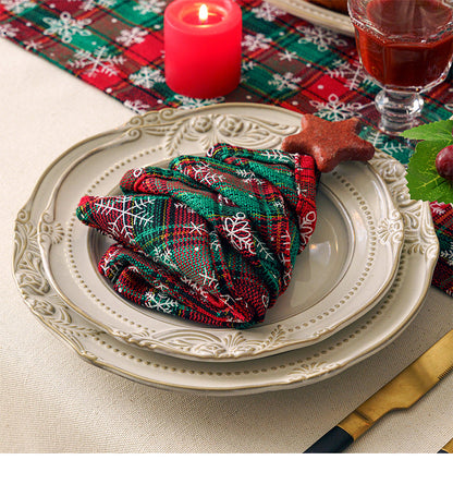 Red Checked Holiday Table Runner - Halri