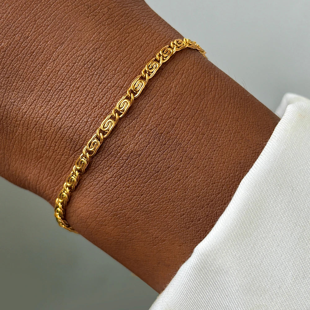 Simple Spiral Chain Bracelet - Halri