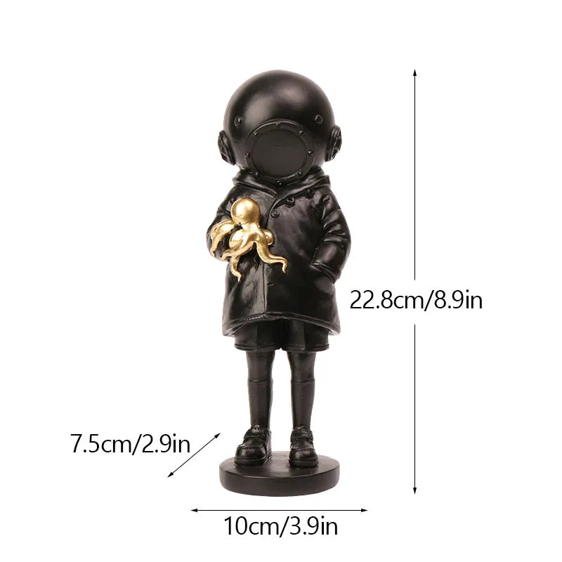 Banksy Figurines | Pop Art Decor | Modern Home Accents