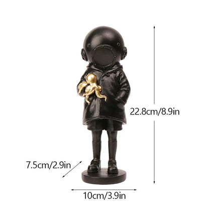 Banksy Figurines | Pop Art Decor | Modern Home Accents