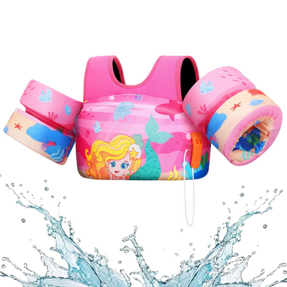 Children's Swim Vest with Floats and Safety Whistle