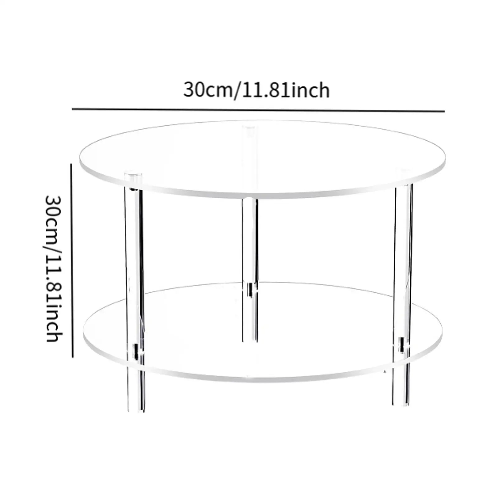 Sleek Glass Coffee Side Table with Adjustable Height - Halri