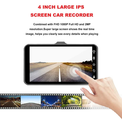 Dual Lens Car Dash Cam with Loop Recording