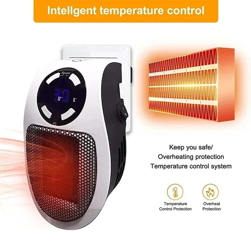 Portable 350W Electric Space Heater with Remote - Halri