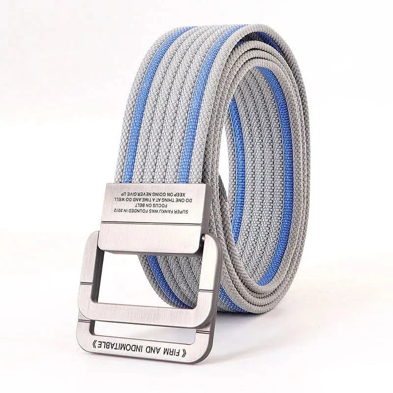 Classic Canvas Web Belt - Adjustable Double Ring Buckle