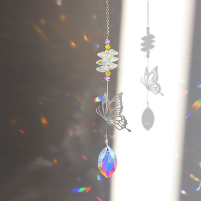 Beautiful Crystal Wind Chime Moon Decor