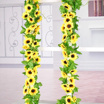 Beautiful Artificial Sunflower Flower Garland 2.6m Long