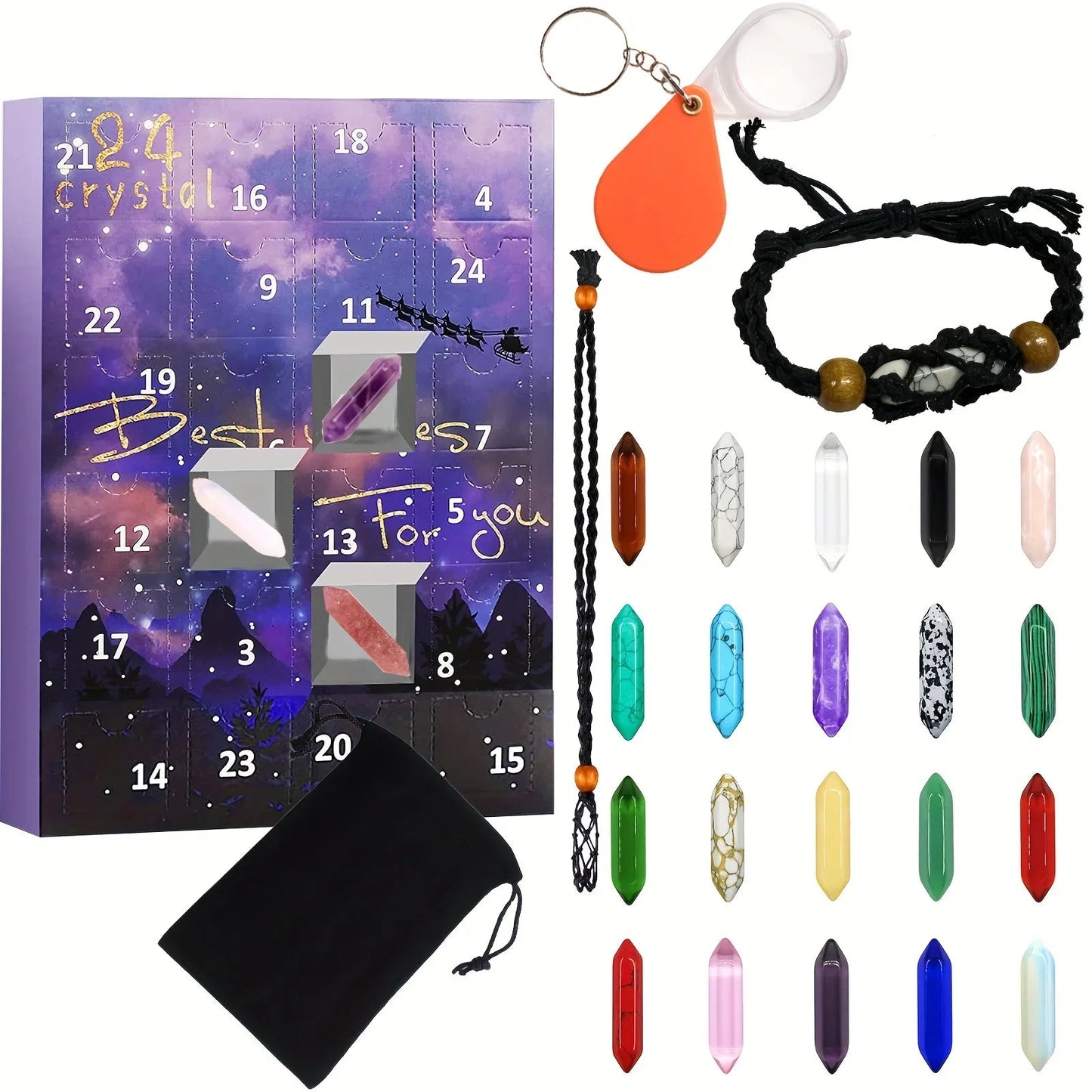 Sparkling Gemstone Christmas Countdown Calendar