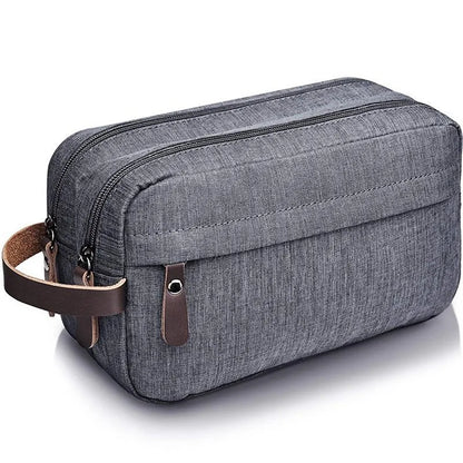 Waterproof Travel Toiletry Bag with Leather Strap