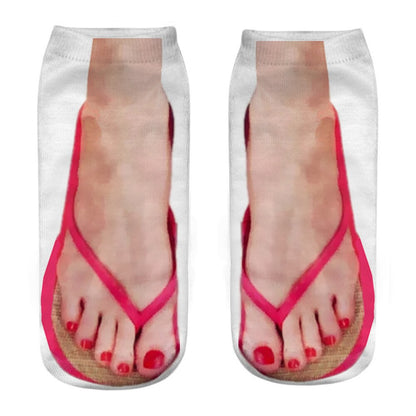 Quirky 3D Designed Humorous Ankle Socks