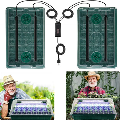 Indoor LED Mini Greenhouse Starter Kit - 80 Cell Planter