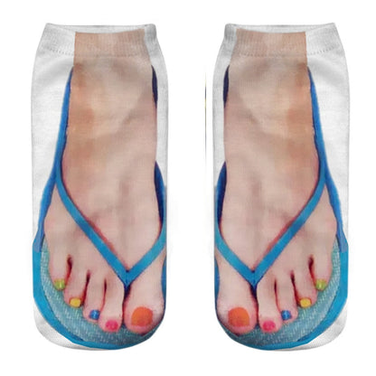 Quirky 3D Designed Humorous Ankle Socks