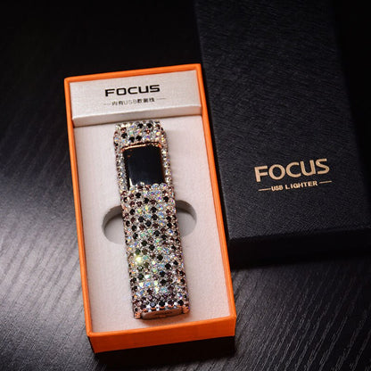 Glitter Stone Rechargeable Pocket Lighter