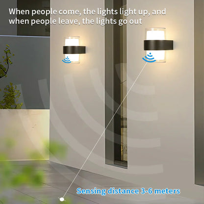 Outdoor LED Wall Lamp with Motion Sensor and Dusk Timer - Halri