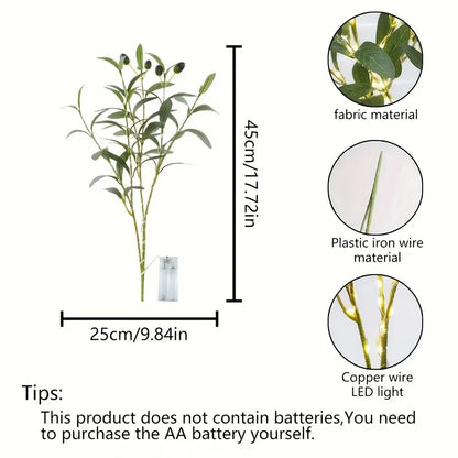 Realistic Greenery LED Table Lamp Fake Plant