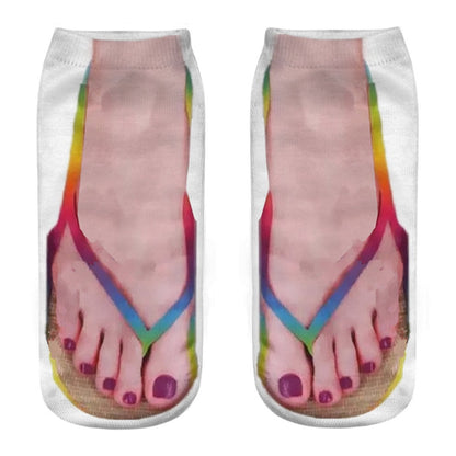 Quirky 3D Designed Humorous Ankle Socks