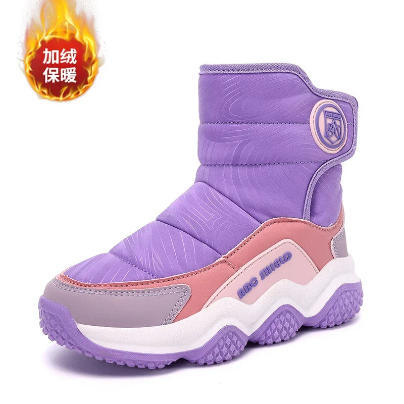 Kids Warm Waterproof Snow Boots