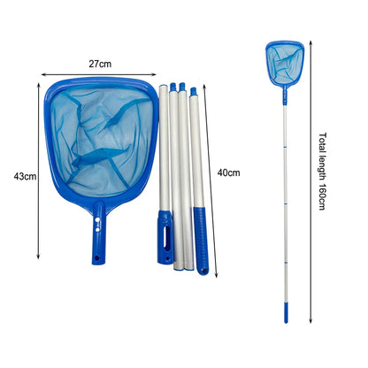 Large Pool Skimmer with Extendable Pole and Fine Mesh Net