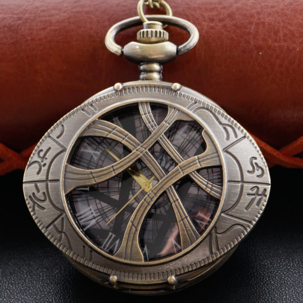 Vintage Style Steampunk Pocket Watch Pendant - Halri