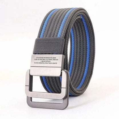 Classic Canvas Web Belt - Adjustable Double Ring Buckle