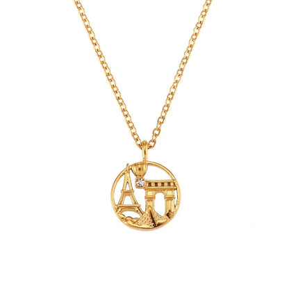 Gold Explorer Travel Pendant Necklace - Halri