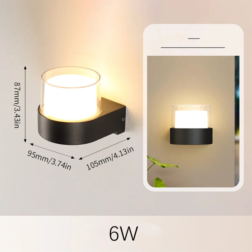 Outdoor LED Wall Lamp with Motion Sensor and Dusk Timer