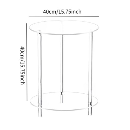 Sleek Glass Coffee Side Table with Adjustable Height
