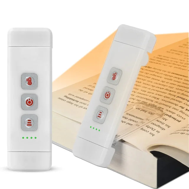 Compact LED Reading Lamp with USB Rechargeable Clip - Halri