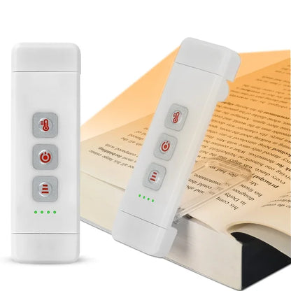 Compact LED Reading Lamp with USB Rechargeable Clip - Halri