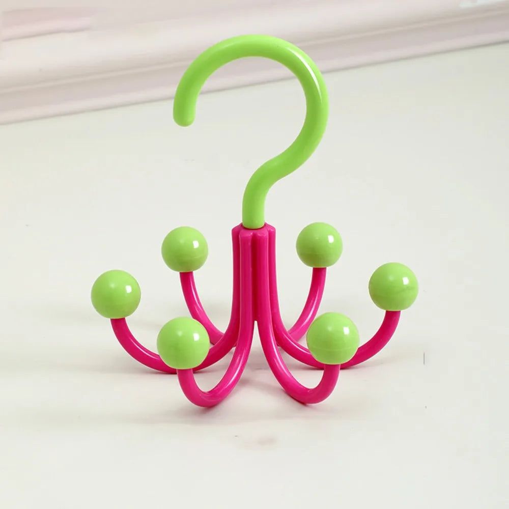 Wall Mount 6 Hook Rotating Storage Rack
