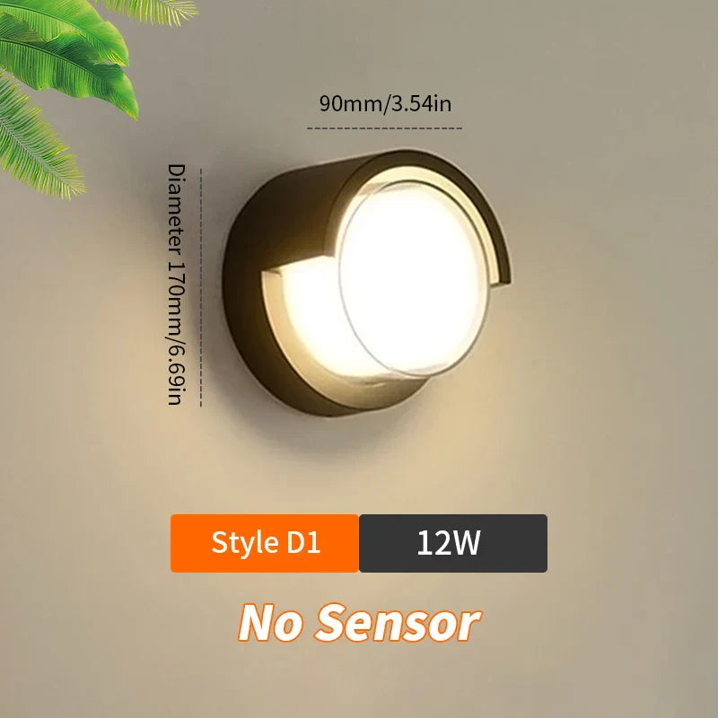 Outdoor Motion Sensor LED Wall Light
