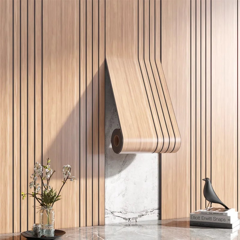 Reclaimed Wood Textured Wall Stickers Decorative Panels
